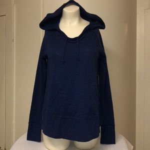 ROXY Weekend Escape 2 Dark Blue Hoodie Pocket Drawstring Lightweight Soft XS